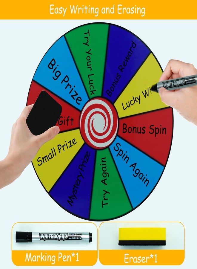 Gelabur Prize Wheel Spinner with Stand -12 Inch Spinning Wheel for Prizes, 10 Slots Color Spin The Wheel Game, Carnival Prize Wheel for Trade Show, Party Games, Casino Games - Image 3
